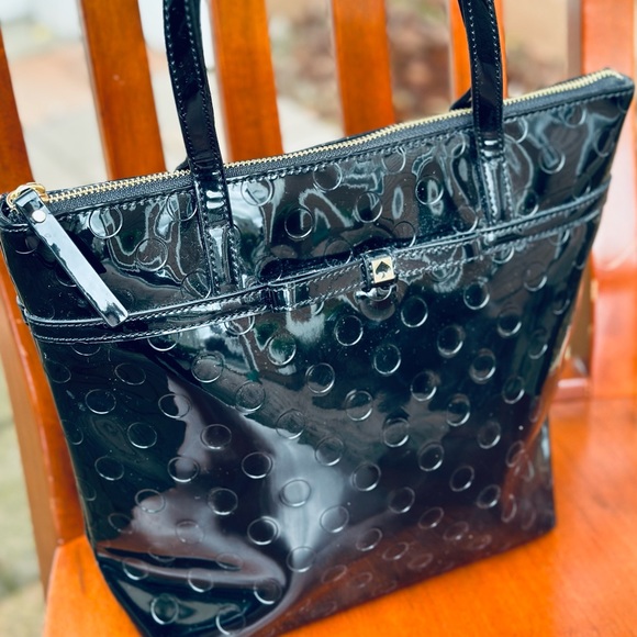 Kate Spade Camellia Street Jeralyn Patent Small Tote Bag - Black - Picture 6 of 7